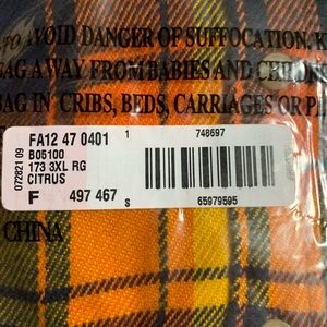 NIP mens 3X Blair plaid citrus color shirt